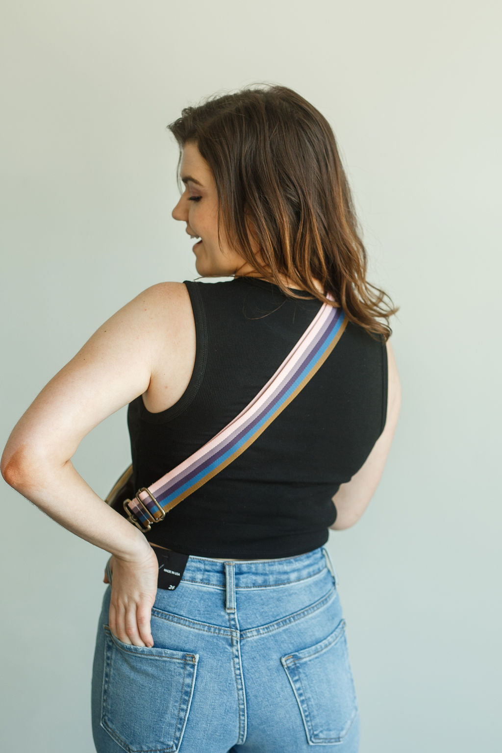 Red and White Cross Body Strap