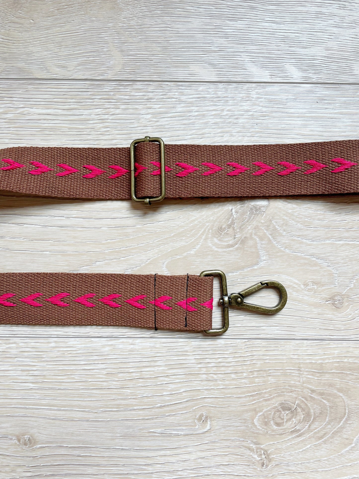 Red and White Cross Body Strap