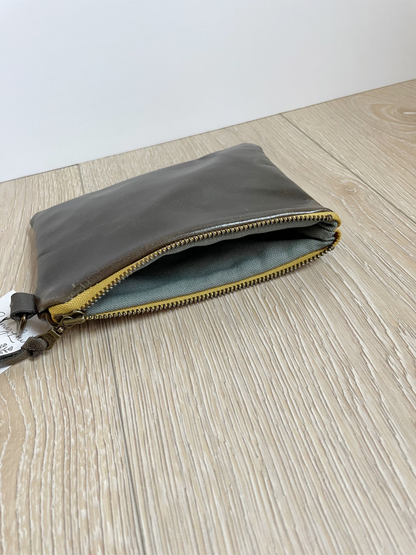 Small Gray Leather pouch
