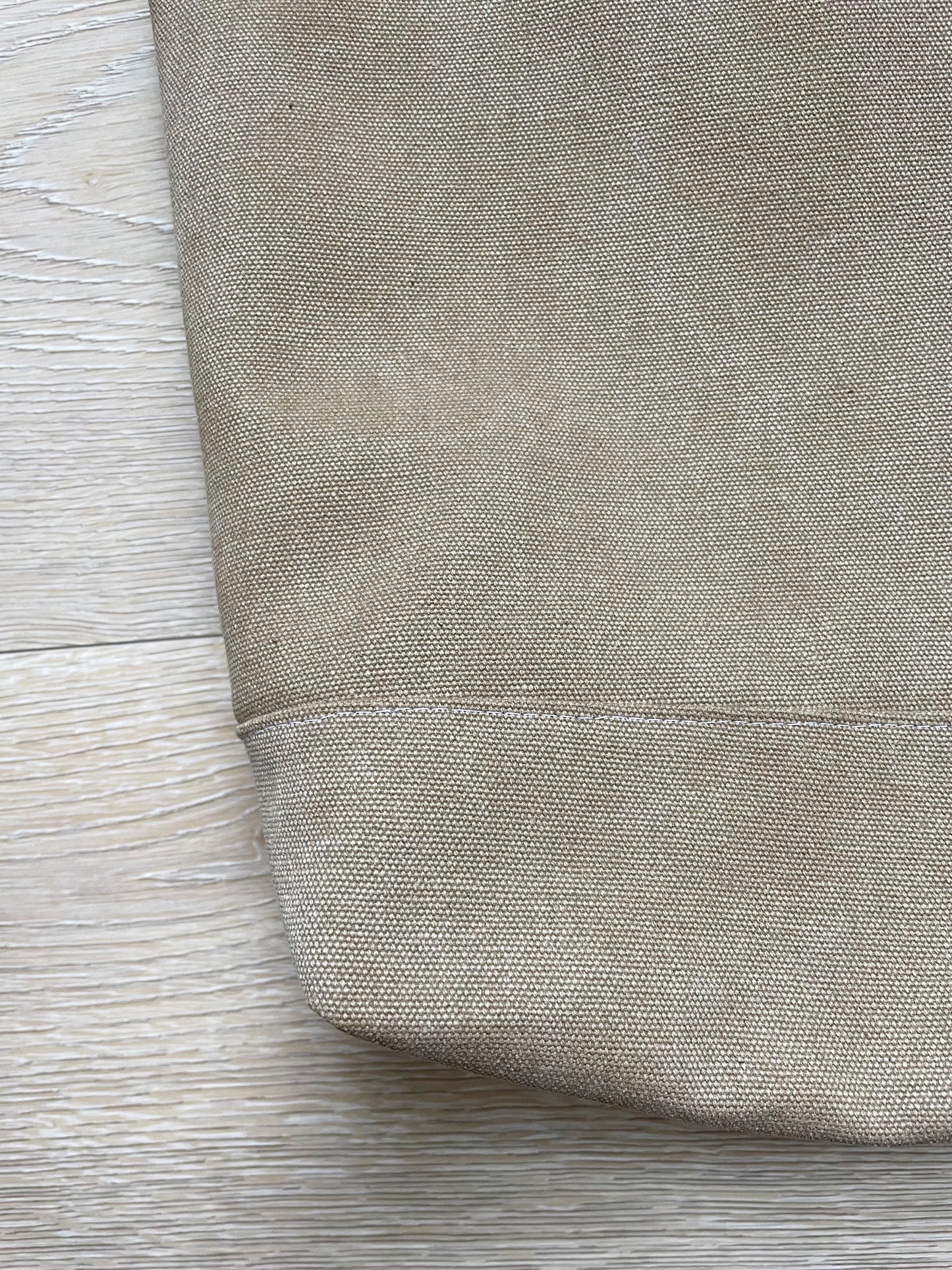Tan canvas tote bag