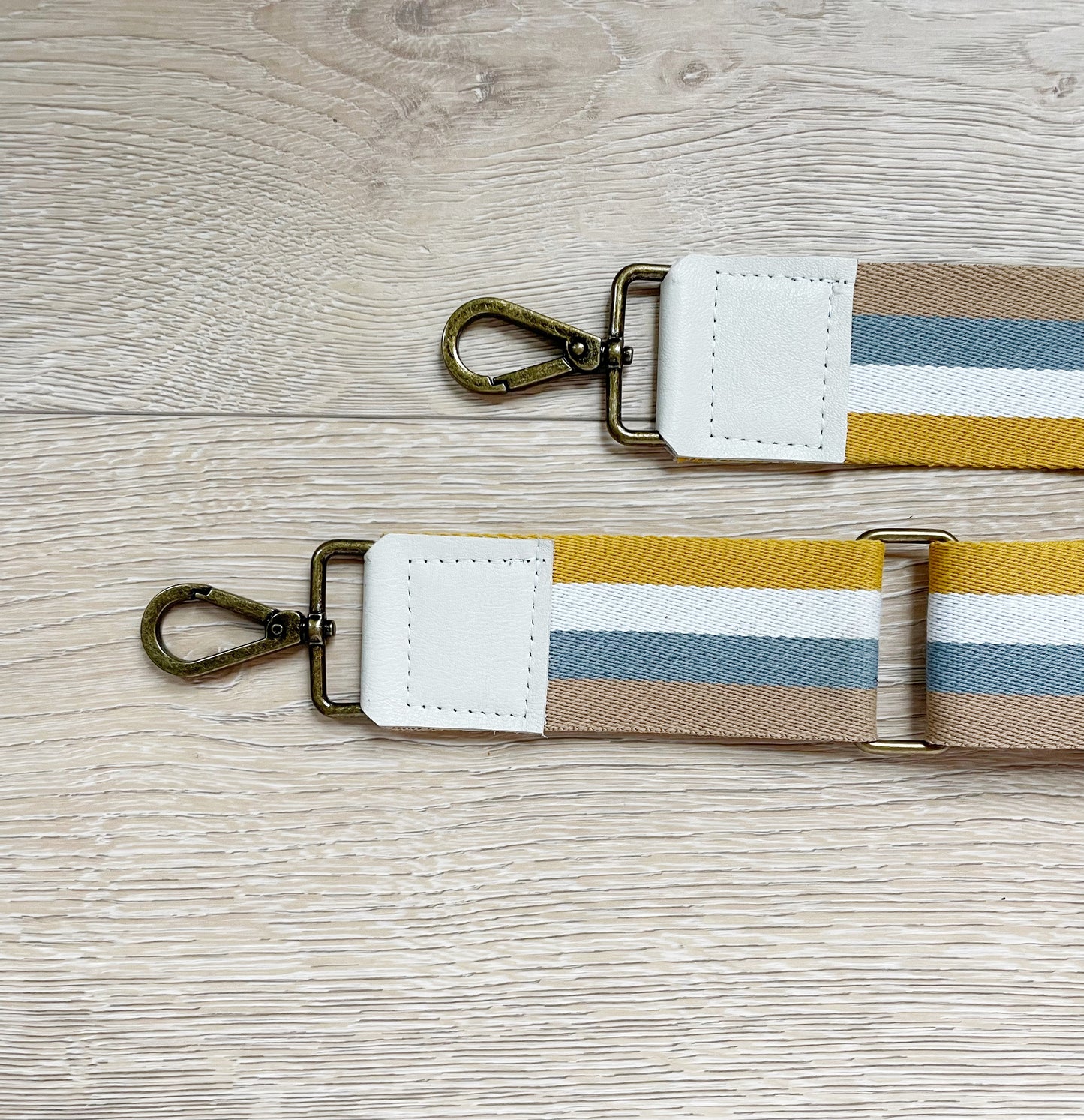 Yellow Striped Cross Body Strap