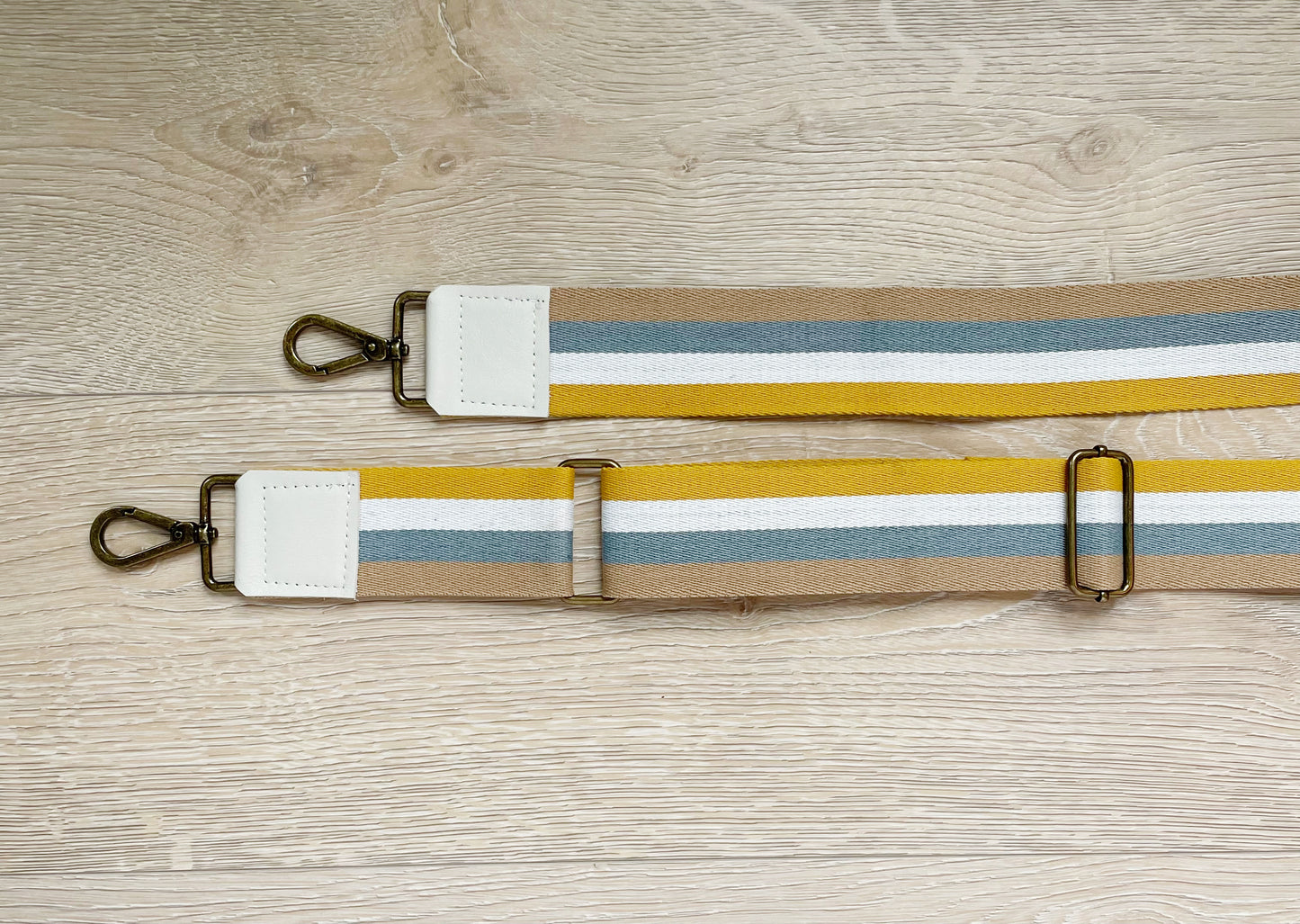 Yellow Striped Cross Body Strap