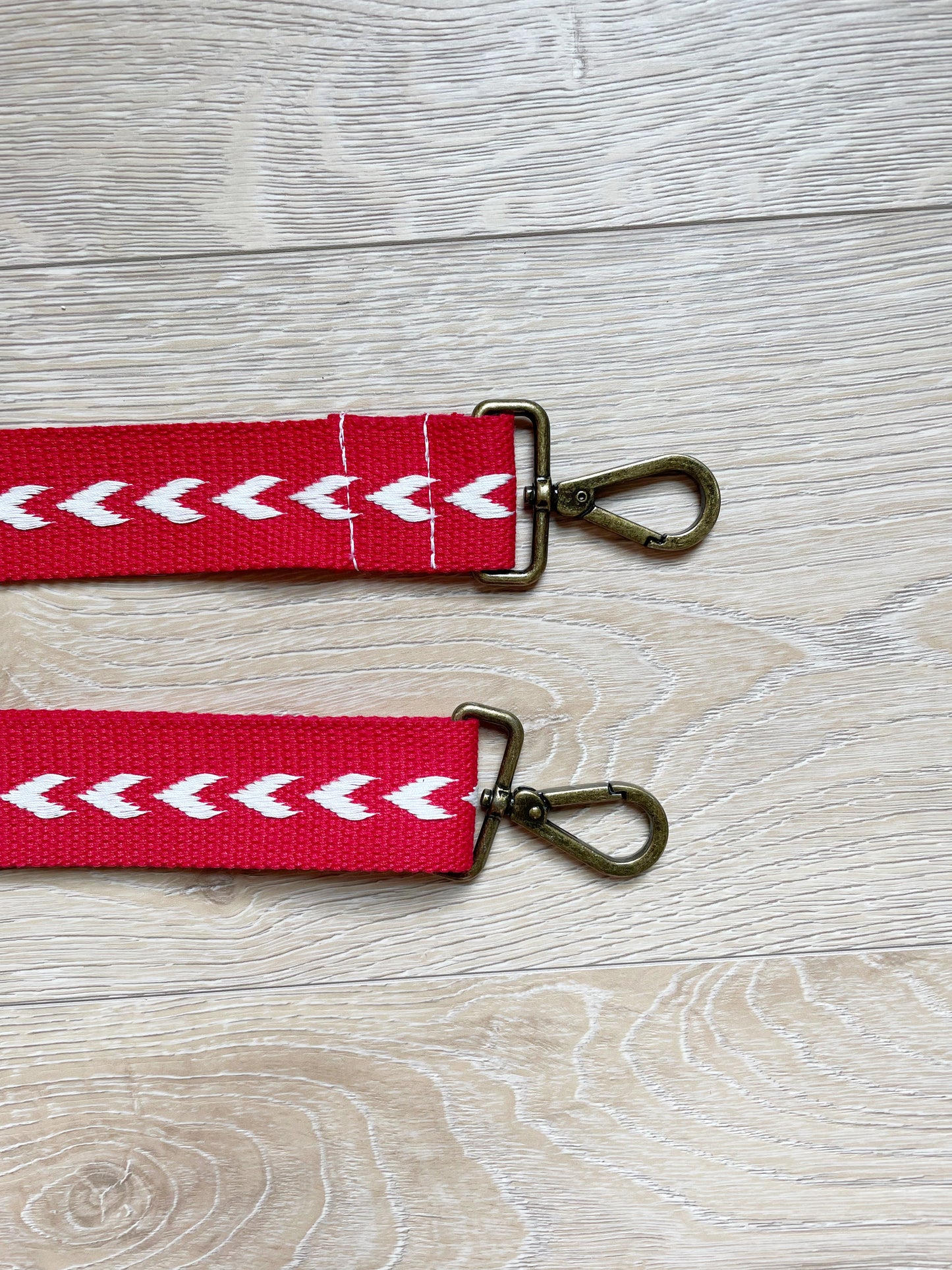 Red and White Cross Body Strap