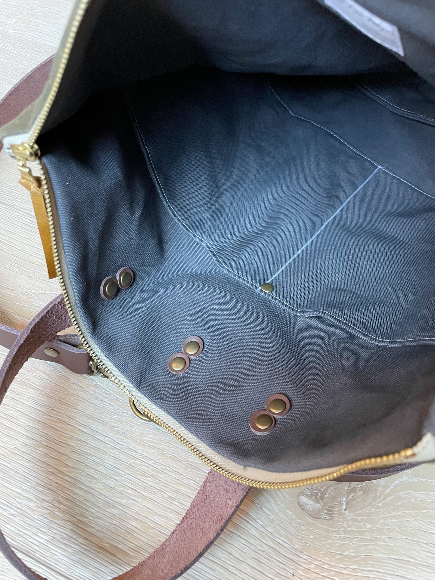 Olive Green Waxed Canvas backpack