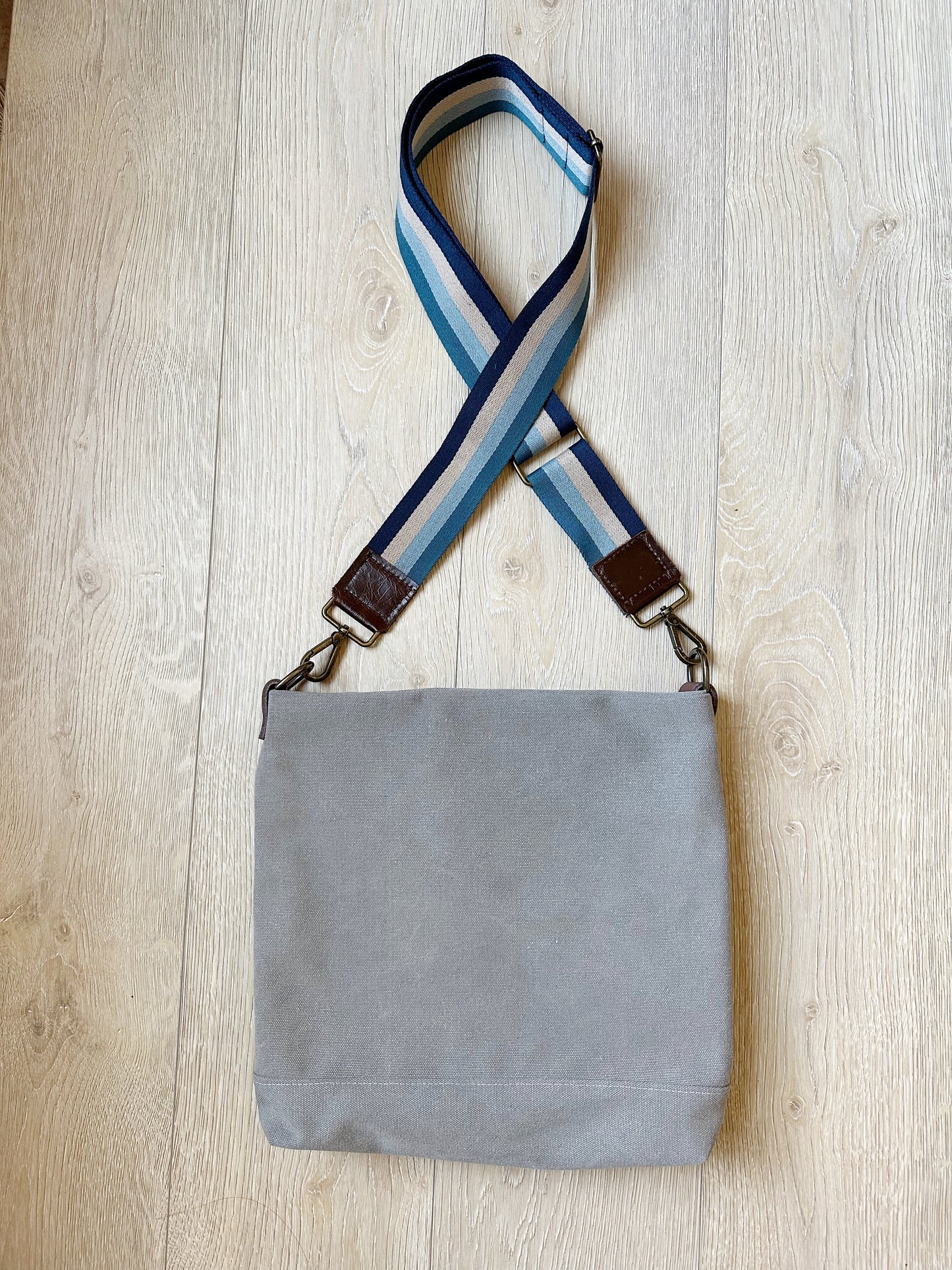 Blue Striped Cross Body Strap