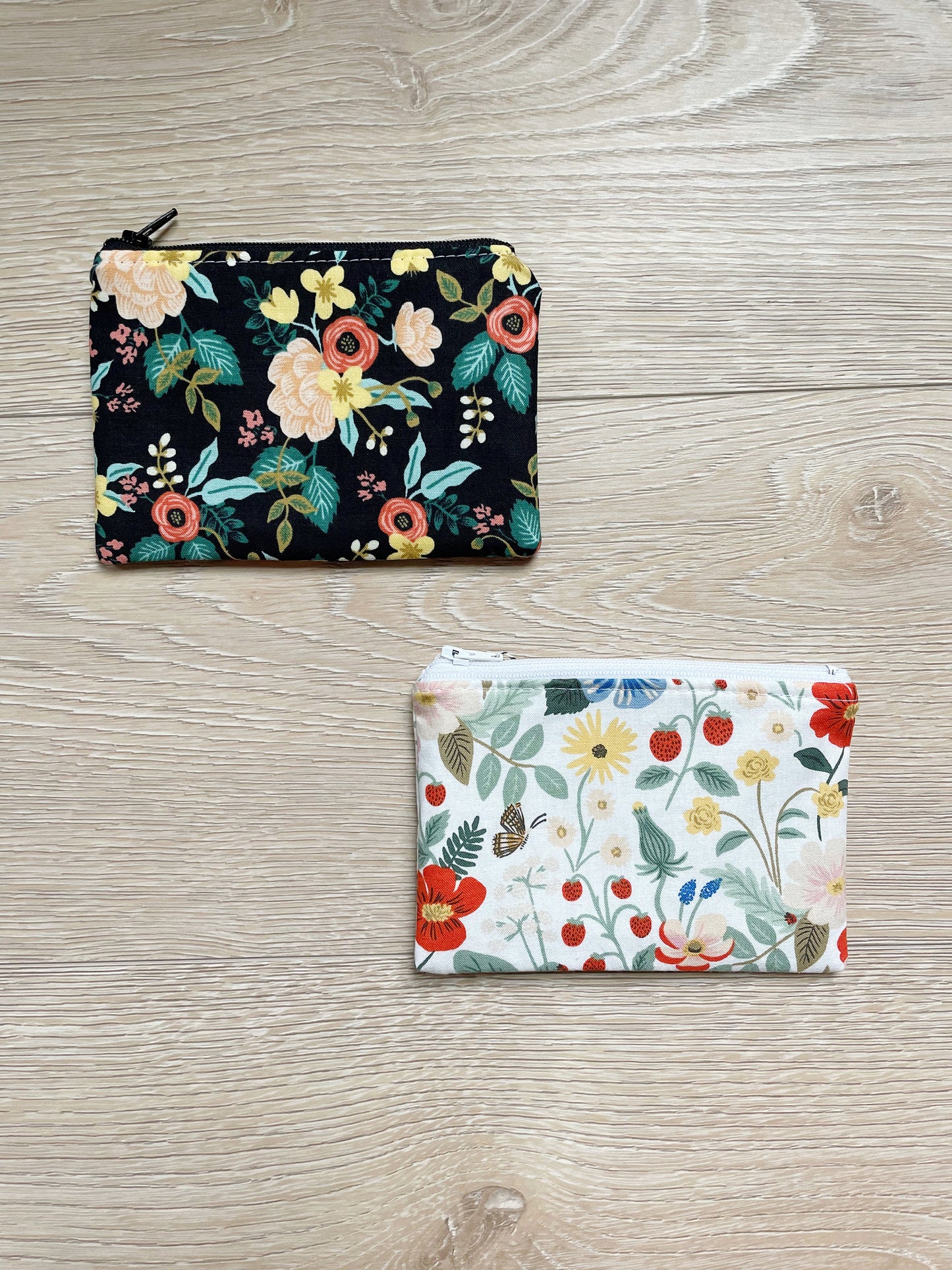 Floral coin pouch